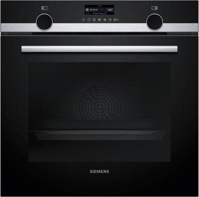 Siemens HB579GBR3, iQ500, Einbau-Backofen 60 x 60 cm, Air Fry, activeClean Pyrolyse Selbstreinung, TFT-Display, 3D Heißluft, Schnellaufheizung, cookControl40 Automatikprogramme, softMove, Edelstahl