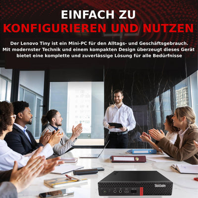 Lenovo Mini-PC ThinkCentre Core Full | Core i5 bis 3,50 GHz | RAM 32GB | NVMe SSD 512 GB WLAN | USB-C | Win 11 Professional Office 2021 36 Monate Garantie (erneuert)