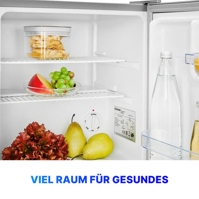 Bomann® Mini Kühlschrank 42 Liter | Getränkekühlschrank klein für Büro, Camping und Gaming | kleiner Kühlschrank leise 39 dB | Minibar mit wechselbarem Türanschlag | 51x45x45 cm | KB 7346 inox