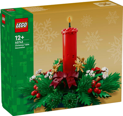 LEGO Weihnachtsgesteck - Spielzeug für Jungen und Mädchen - Modellbau mit roten Beeren, goldenen Sternen und grünem Laub- Geschenk für Kinder & Teenager ab 12 Jahren- 40743