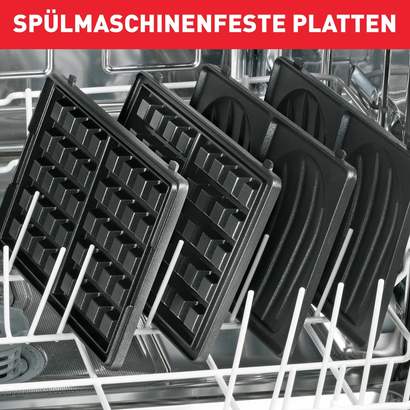 Tefal SW852D Snack Collection, Sandwich, Waffelmaker, Antihaftbeschichte Platten, Spülmaschinengeeignet, 700W, 37.01x29.01x21.01cm, Schwarz/Silber