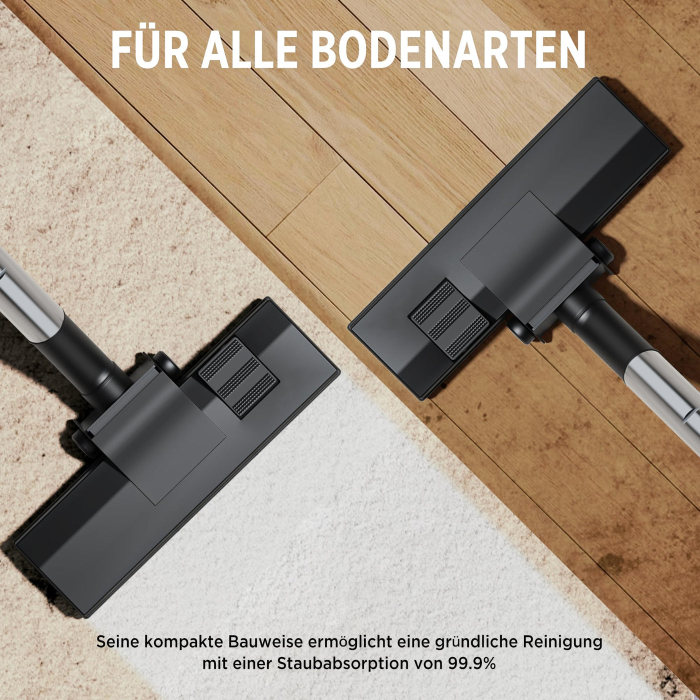 Tisoutec Beutelloser Staubsauger ohne Beutel,900W Staubsauger|70dB|Bodenstaubsauger|HEPA Filter Bodendüse für Parkett,Teppich,Fliesen,leistungsstarker Staubsauger mit 5m Kabel=13m Aktionsradius 2,2L