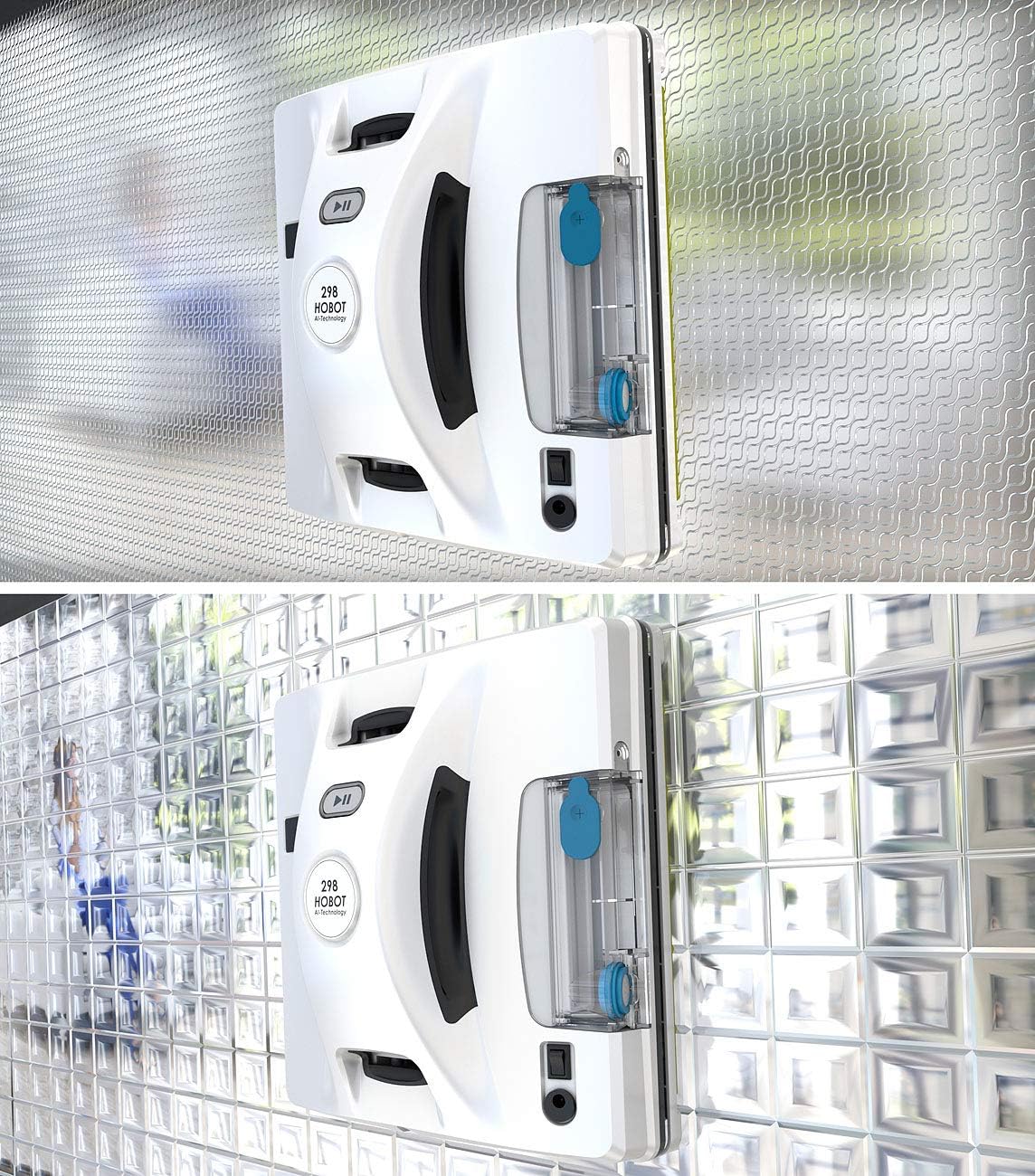 Sichler Haushaltsgeräte Fensterputzroboter: HOBOT-298 Profi-Fensterputz-Roboter mit Sprüh-Funktion, App-Steuerung (Hobot Fensterputzroboter, Profi Fensterputzroboter, Fensterreinigung)