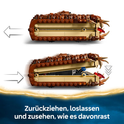 LEGO Harry Potter Beißendes Monsterbuch der Monster – Interaktives Spielzeug mit Rückziehmotor und beißendem Mund – mit Neville Longbottom Mini-Figur – Geschenk für Kinder, Harry Potter Fans – 76449