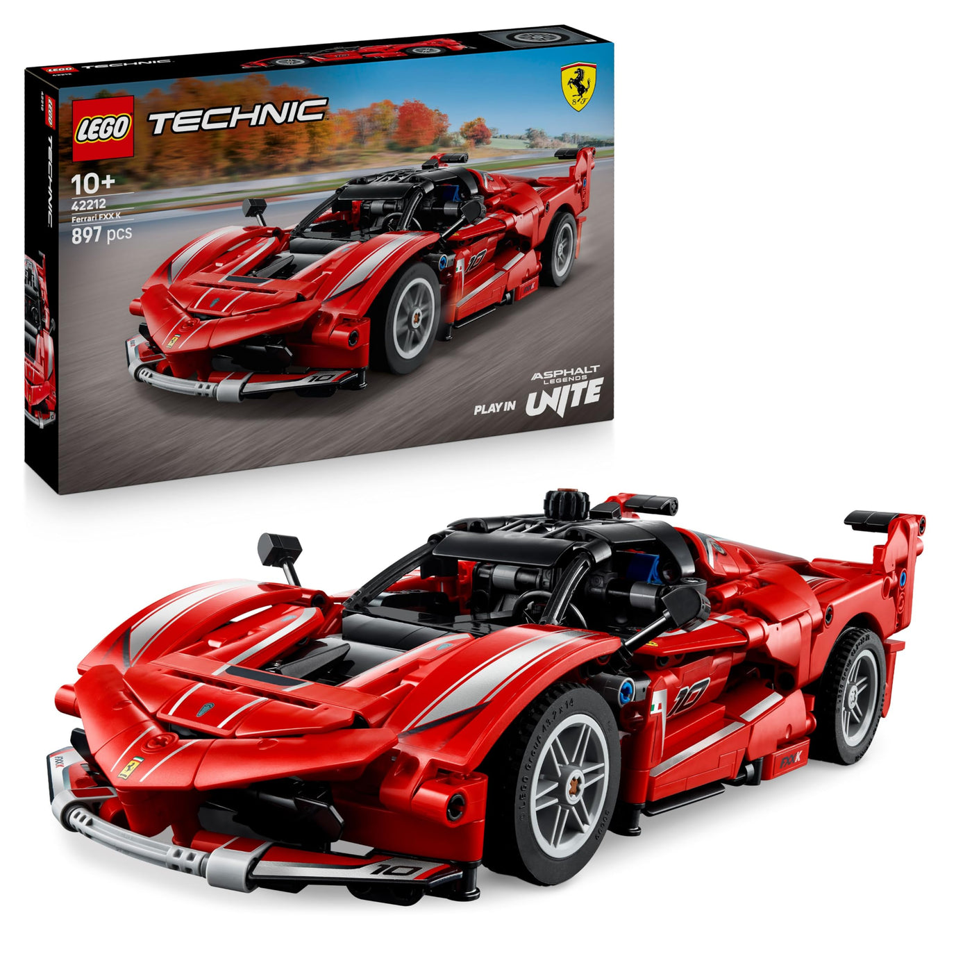 LEGO Technic Ferrari FXX K Rennwagen Spielzeug – Automodell zum Bauen und Ausstellen mit V12-Motor und beweglichen Kolben – Motorsport Geschenk für Jungen ab 10 Jahren – 42212
