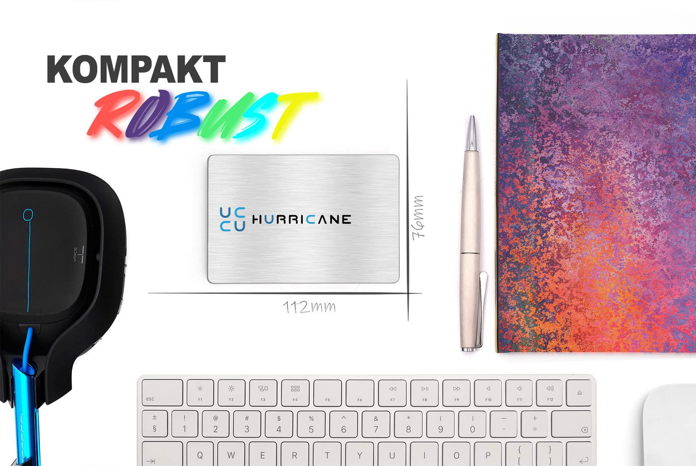 HURRICANE MD25U3 Externe Festplatte 1TB Speicher 2,5" USB 3.0 für Fotos TV Laptop PS4 PS5 Xbox kompatibel mit Windows Mac Linux - Silber