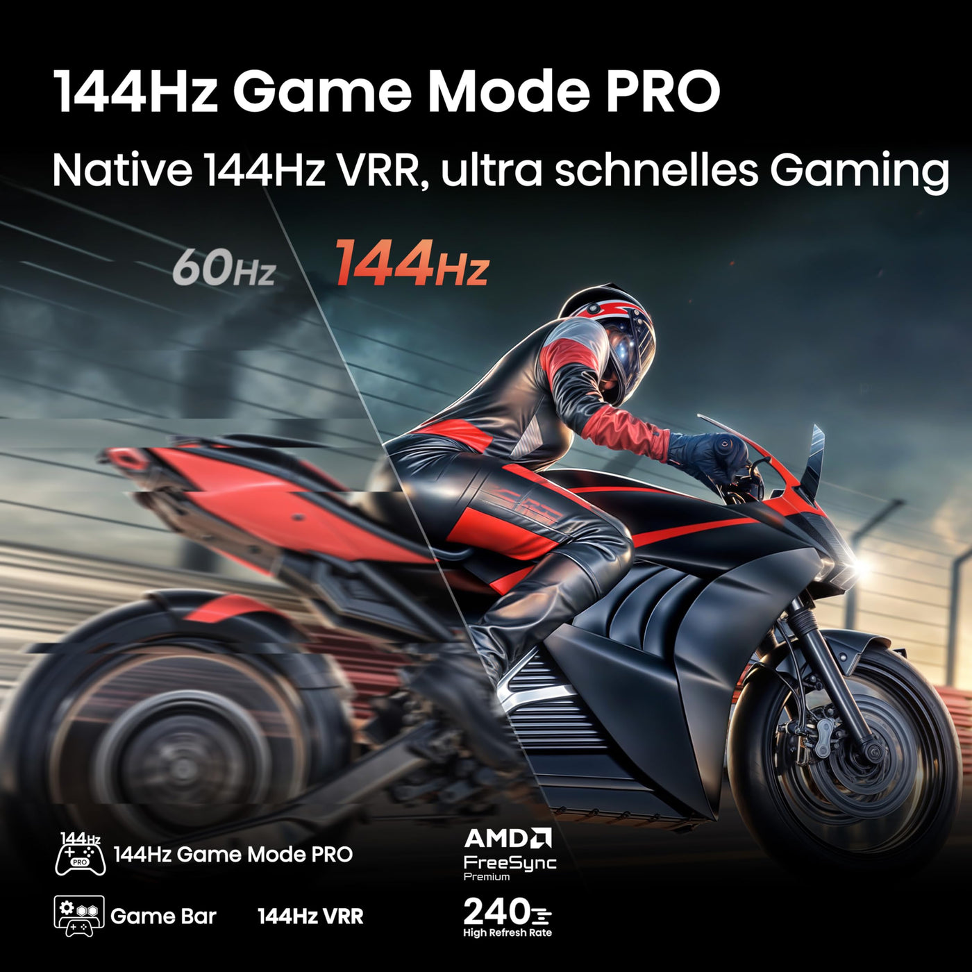 Hisense 55U7Q Fernseher 55 Zoll, 4K Mini LED ULED, Smart TV, Hi-View AI Engine, 144Hz Game Mode Pro, FreeSync Premium, Built in Subwoofer, Dolby Vision IQ Atmos, Airplay, Sprachsteuerung[2025]