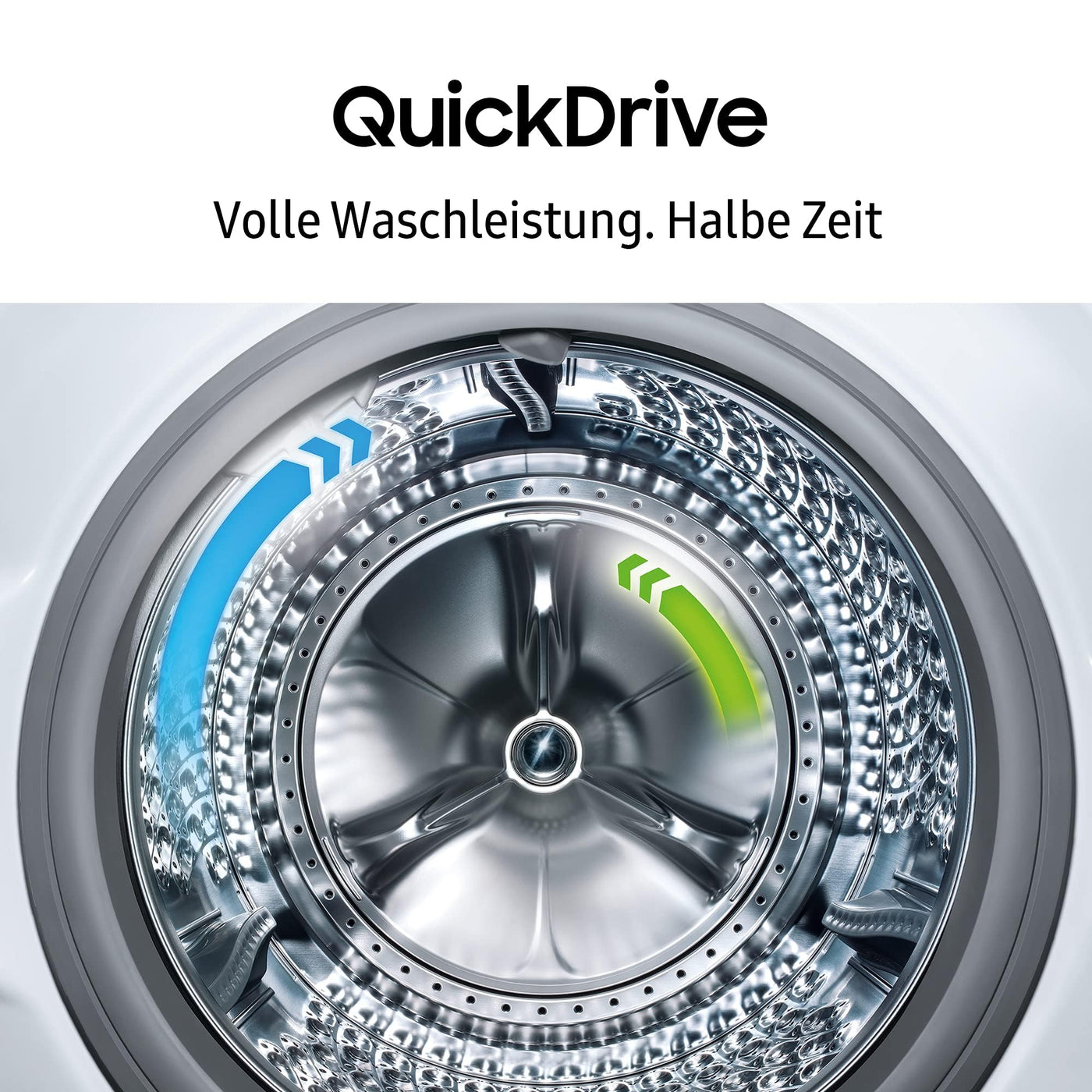 Samsung WD90T754ABX/S2 Waschtrockner, 9/6 kg, 1400 U/min, QuickDrive Option, AddWash, Ecobubble, Simple Control-Bedienkonzept, Air Wash, SuperSpeed 39 Min, Hygiene-Dampfprogramm, Inox