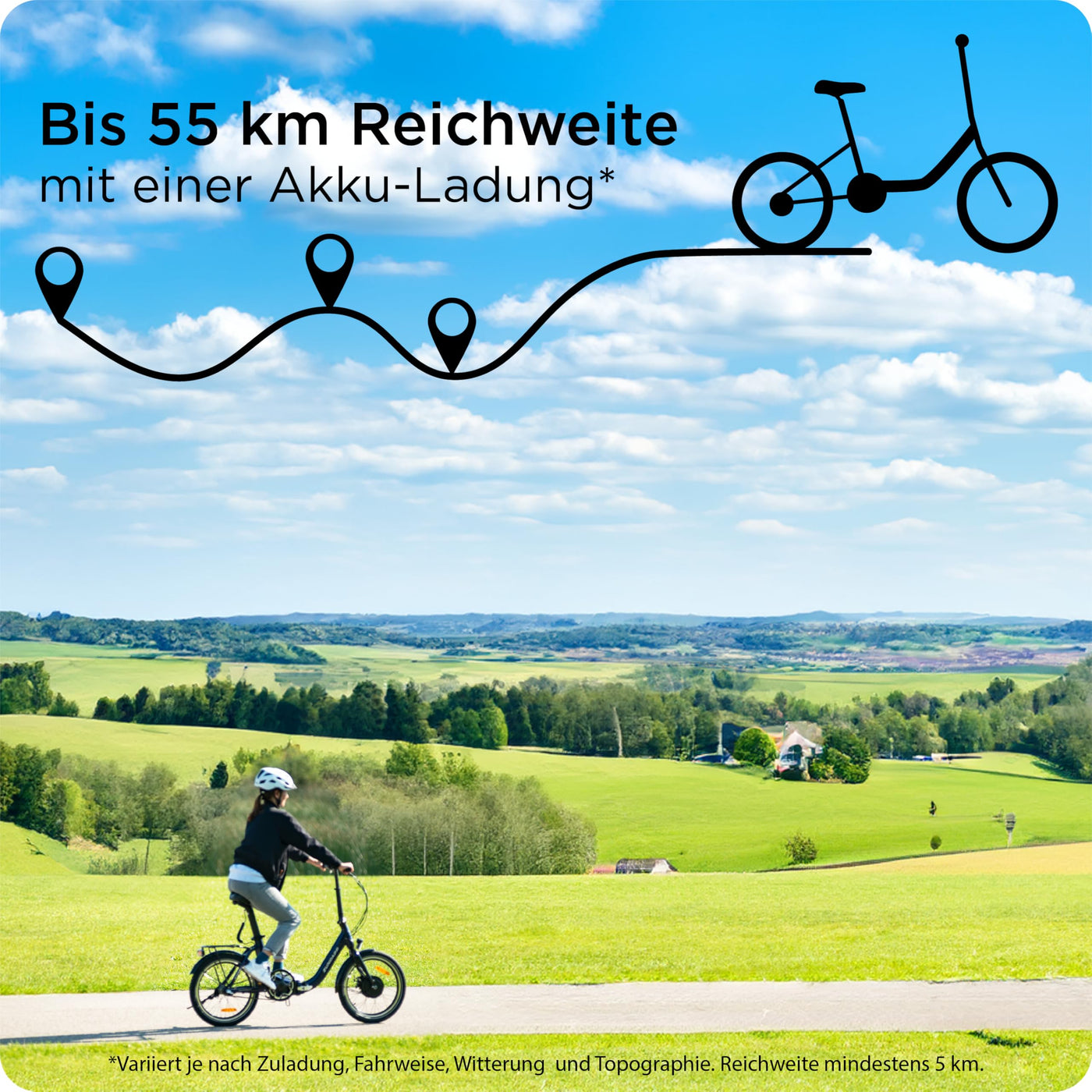 ZÜNDAPP ZXT20 E Bike 20 Zoll Faltrad Damen Herren Klapprad Ebike Elektrofahrrad klappbar E-Bike Fahrrad Elektro mit Nabenmotor Pedelec Unisex Erwachsene (schwarz)