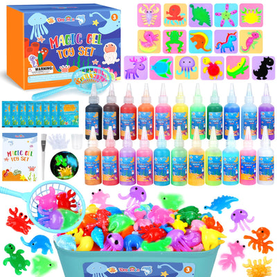 Dreamon Magic Water Gel Toy Kit, DIY 3D Magisches Wassergel-Spielzeug, Aqua Gelz Set mit 22 Farben & 16 Formen, Kreatives Spielzeug Geschenk für Kinder ab 3+, Jungen und Mädchen