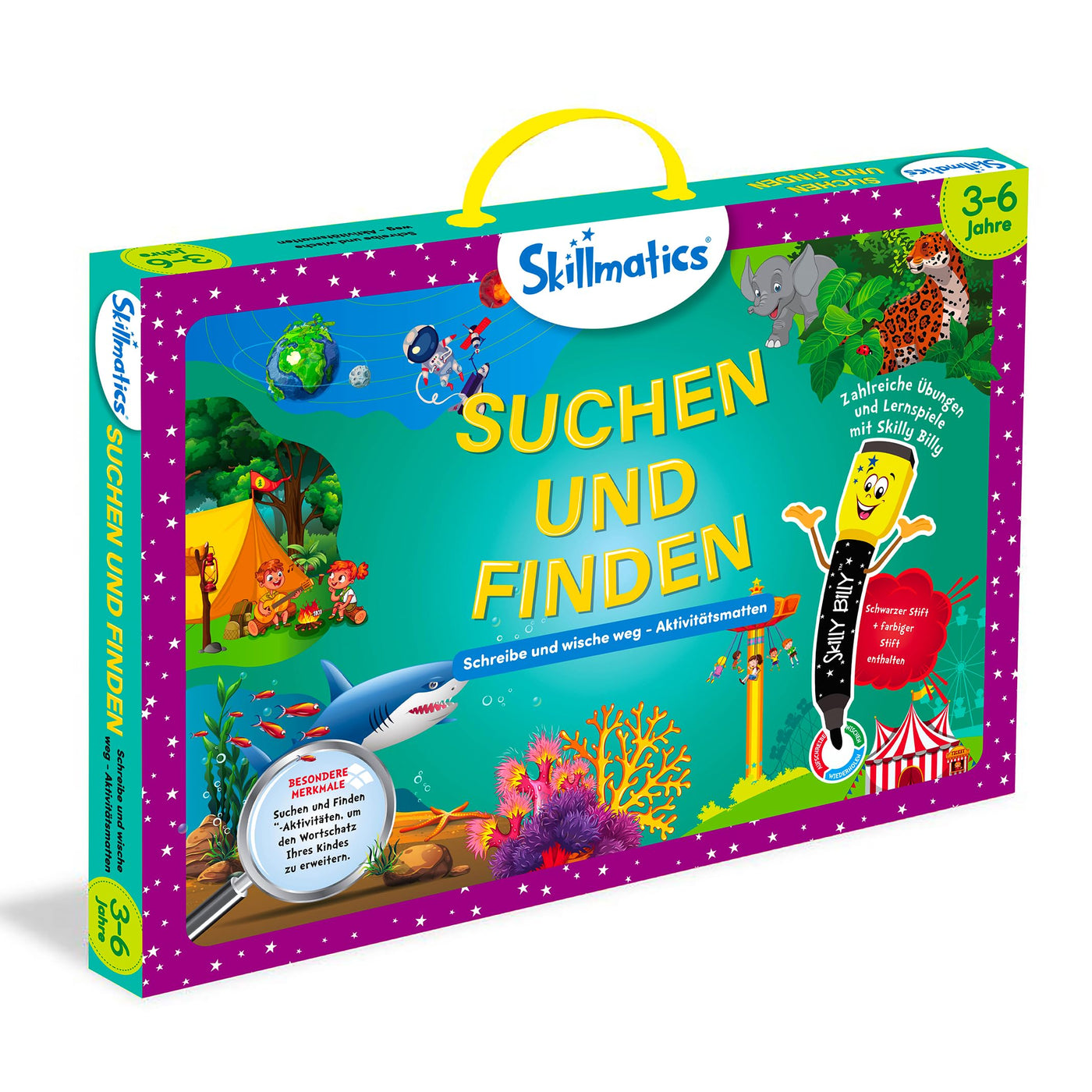 Skillmatics Lernspiel - Suchen und Finden, Geschenke und Vorschullernen für Kinder 3-6 Jahre, Wiederverwendbare Aktivitätsmatten mit 2 Stiften