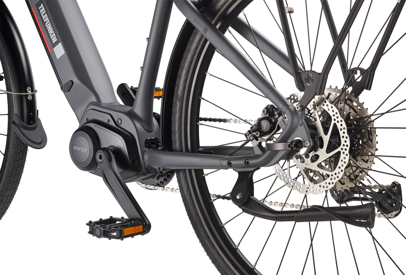 TELEFUNKEN E-Bike Herren 29 Zoll, Elektrofahrrad Mittelmotor, 10-Gang Kettenschaltung, Hydr. Scheibenbremsen - Pedelec SUV-Bike, SUV700