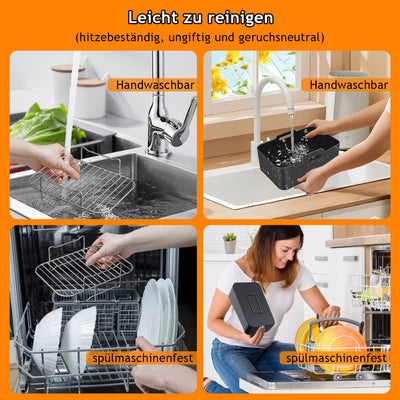 MILFECH Heißluftfritteuse Zubehör Airfryer Zubehör für Ninja Foodi AF300EU AF400EU 7.6L-9.5L und meisten Dual Zone Air Fryer, Air Fryer Accessories BPA-frei