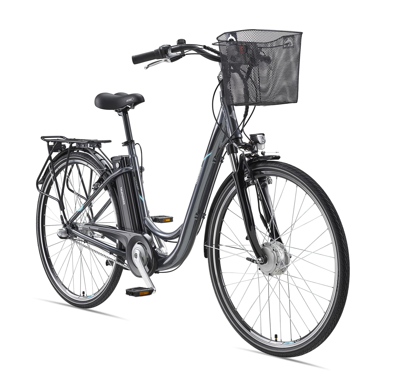 TELEFUNKEN E-Bike Damen 28 Zoll Elektrofahrrad - 3-Gang Nabenschaltung mit Rücktritt, Pedelec Citybike Alu mit Fahrradkorb, Frontmotor 250W /10,4Ah / 36V Sitzrohrakku, RC830 Multitalent