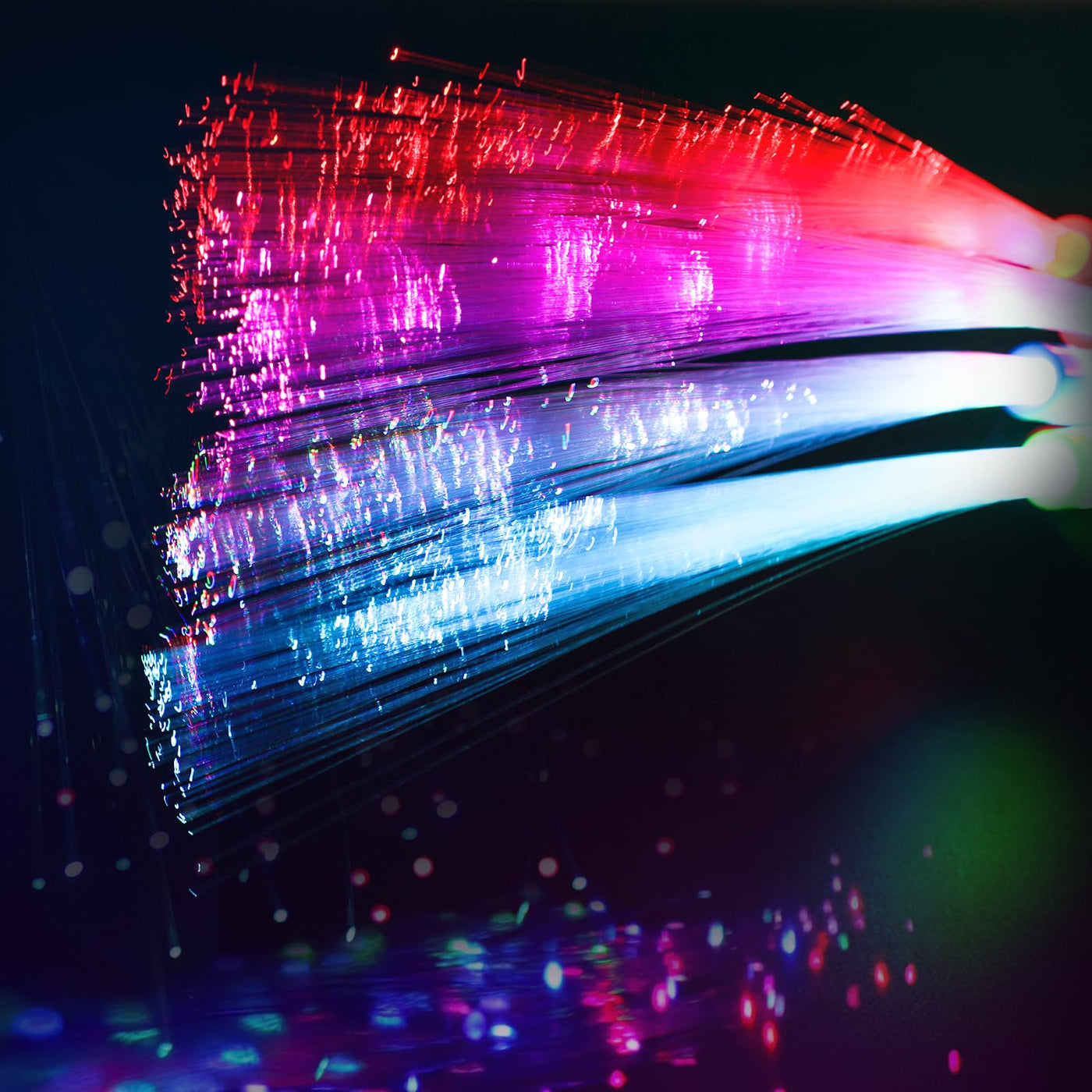 12 Stück Bunte LED Leuchtstäbe – Glasfaser Leuchtstab mit Batterie, Geschenkspielzeug für Kinder, Party Deko & Halloween Deko für Nachtpartys, Konzerte, Weihnachten, Karneval und Hochzeiten (Bunt)