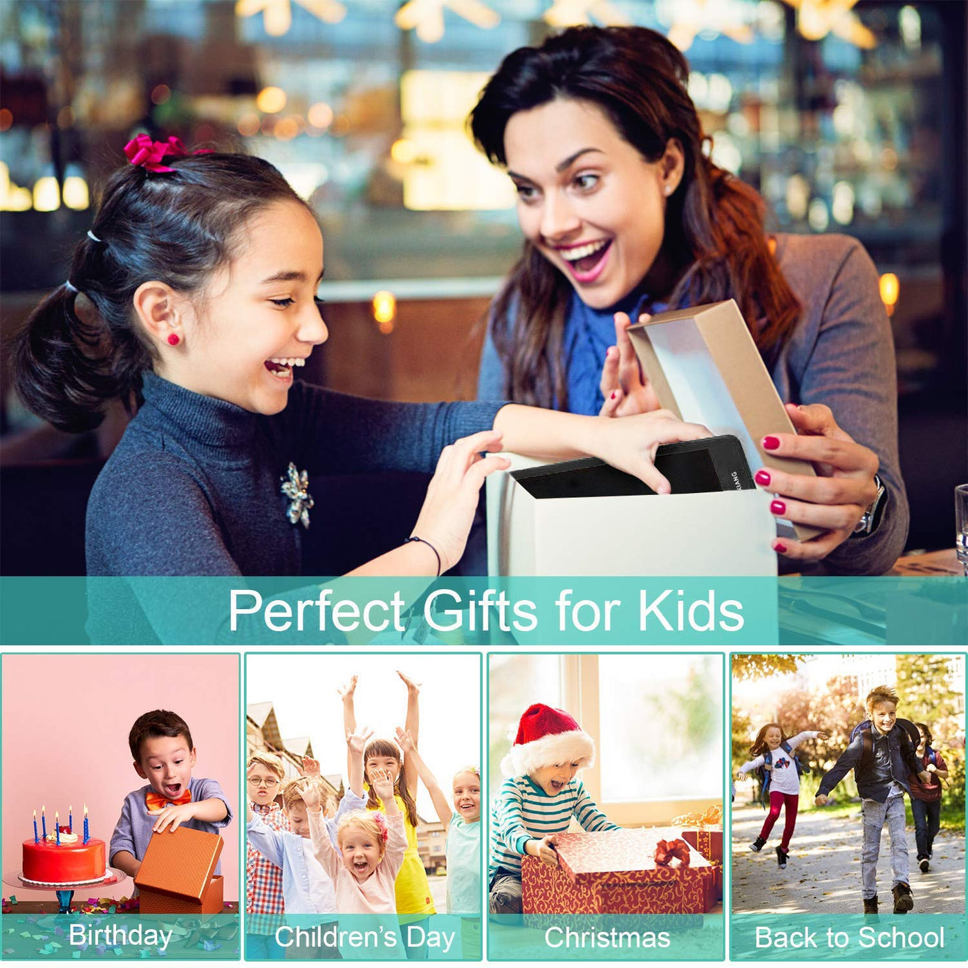 HUIXIANG Schreibtafel LCD Writing Tablet 10 Zoll Bunte Elektronischer Notizblock Tafel Schreiben Tablette Digitaler Drawing Pad Grafiktablet Kinder Junge Mädchen, Grün