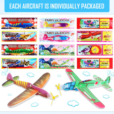 12x Styroporflieger,Styroporflieger Styropor, Gleiter Flieger,Styropor-Flieger,ideal als Mitgebse,Gleitflugzeuge für Kinder für Mitgebsel Überraschung