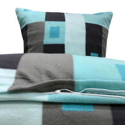 Leonado Vicenti 4tlg Fleece Bettwäsche 135x200 cm Microfaser Thermo Flauschig Kuschelig Winter