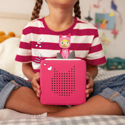 Toniebox Extrapack – Toniebox Starterset Pink mit Kreativtonie + 4 x Pferde Hörfiguren, Audioplayer für Hörbücher und Lieder, kabellose Musikbox mit Pferde Hörspiel