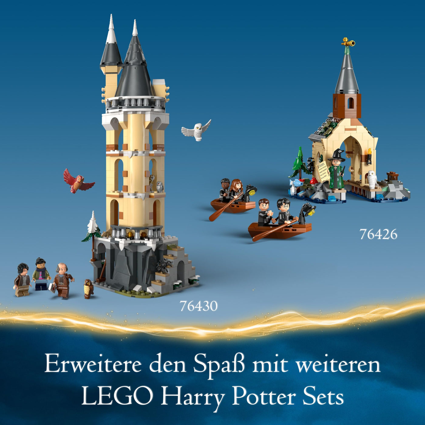 LEGO Harry Potter Hagrids Hütte: EIN unerwarteter Besuch Set mit 5 Mini-Figuren und 2 Tierfiguren, Geschenk für 8-jährige Mädchen, Jungs und Kinder, magisches Abenteuer-Spielzeug, Fantasy Set 76428