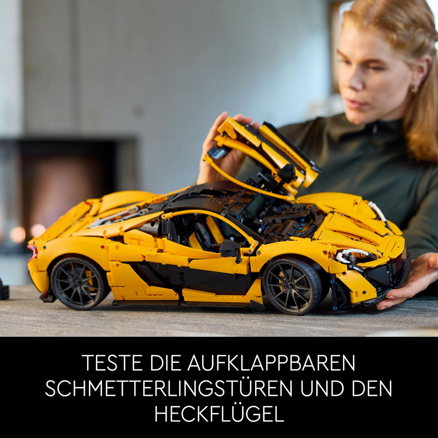 LEGO Technic McLaren P1, Set mit Supersportwagen für Erwachsene, Geschenk für Autofans, maßstabsgetreues Sammlerstück mit V8-Kolbenmotor und 7-Gang-Getriebe, Modellauto, Spielzeugauto Set 42172