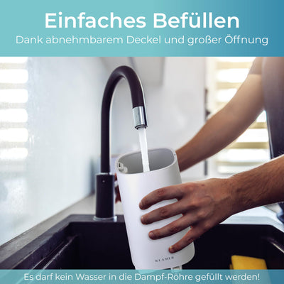 KLAMER Luftbefeuchter 4L Top Fill, Leise 30dB, 40h Laufzeit, 300 ml/h, 3 Stufen - Ideal für Büro, Schlaf- & Kinderzimmer bis 45m²