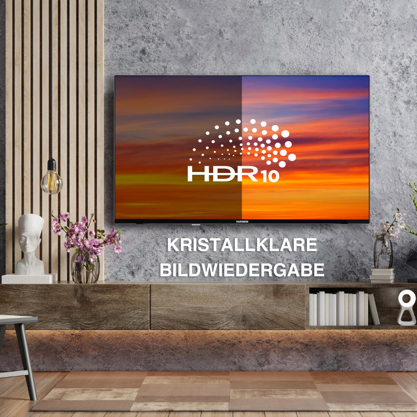 Telefunken Fernseher 40 Zoll Smart TV Powered by TiVo (Full HD, HDR, HD+ 6 Monate inkl., Triple-Tuner) XF40TO900S