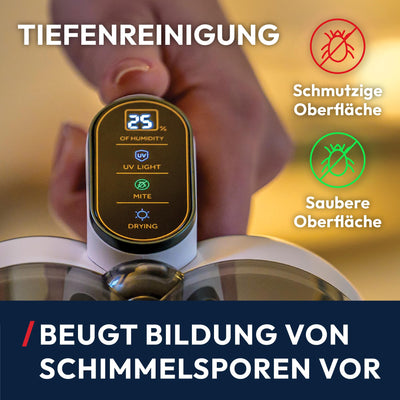 Hoover HMC5 Matratzen Handstaubsauger, 4 automatische Funktionen: Beat&Roll, Staubsaugen, UV-C-Licht, Trocknen, Entfernung von Staubmilben, Bakterien, Allergenen, Milbensauger für Matratzen [HMC510UV]