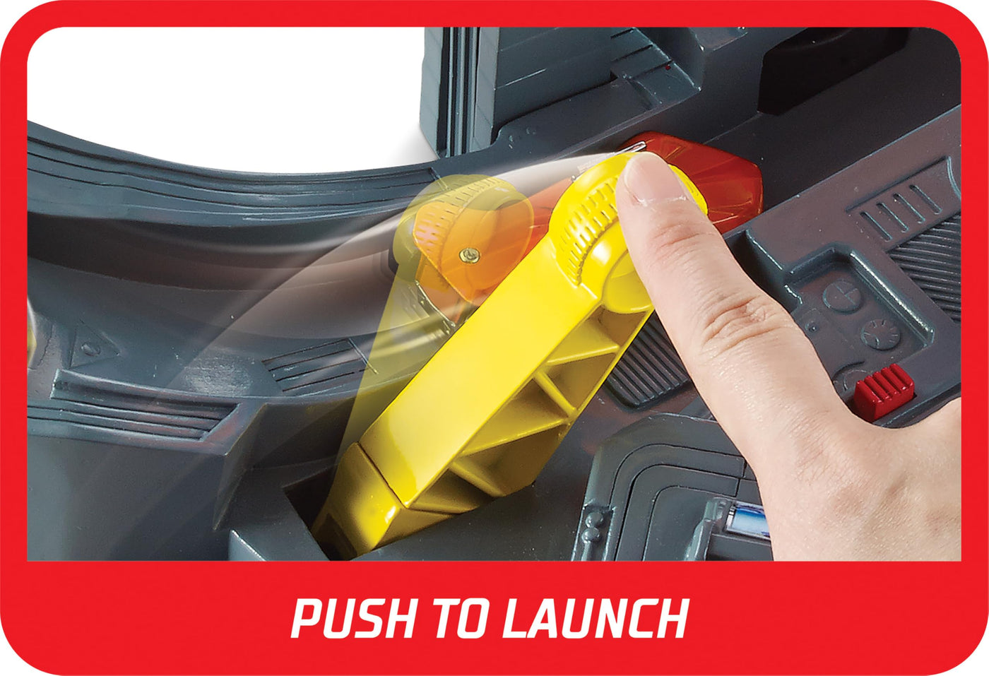 Hot Wheels Autorennbahn Mega Crash Superbahn, mit Looping Tracks und Kurven, inkl. 1 Spielzeugauto und 2 Starter, Auto Spielzeug, Spielzeug ab 6 Jahre, CDL45