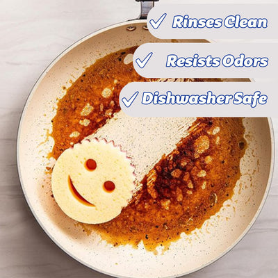 Scrub Daddy Scrub Mommy Putzschwamm, Topfreiniger Küchenschwämme, Putzmittel mit Texturveränderung, kratzfreier Spülschwamm, geruchsresistenter Smiley Schwamm, Geschirrschwamm - 2er-Pack Rosa