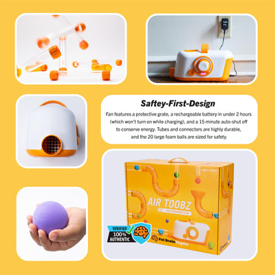 Fat Brain Air Toobz | Luftbetriebenes Ball- und Röhren-Physikspielzeug | Wissenschaftsexperimente für Kinder | Kreatives STEM Spielzeug Ab 3 Jahren