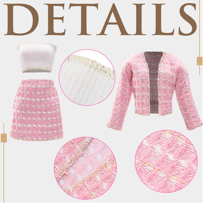 Miunana 15 Fashion Puppen Kleidung Chic Anzüge Party Kleid Pailletten Outfits Stilvolles Kleider mit 6 Paar Schuhe 3 Zubehör für 11.5 Zoll Mädchen Puppen