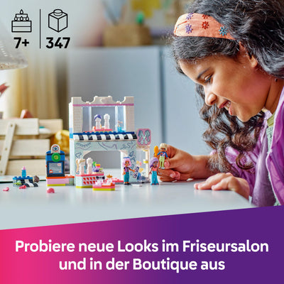 LEGO Friends Friseursalon, BAU- und Spielset für kreative Rollenspiele, Bauspielzeug, Geschenk für Mädchen ab 7 Jahren, 3 Minifiguren der Charaktere für Rollenspiele 42662