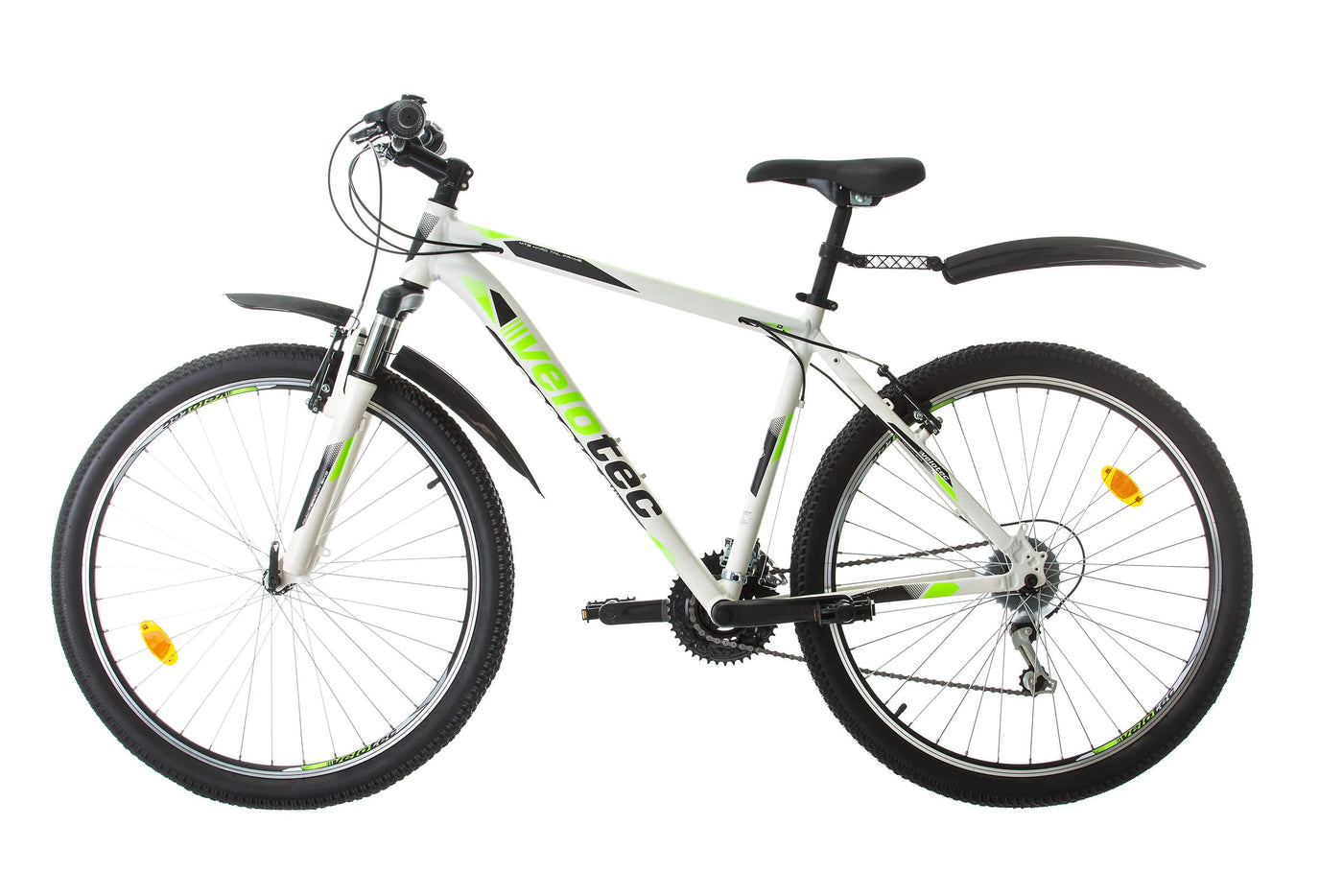 Multibrand Probike PRO 27.5 Zoll Fahrrad Mountainbike 21 Gang, Herren, Damen, Jungen geeignet ab 170-185 cm (Weiß Grün)
