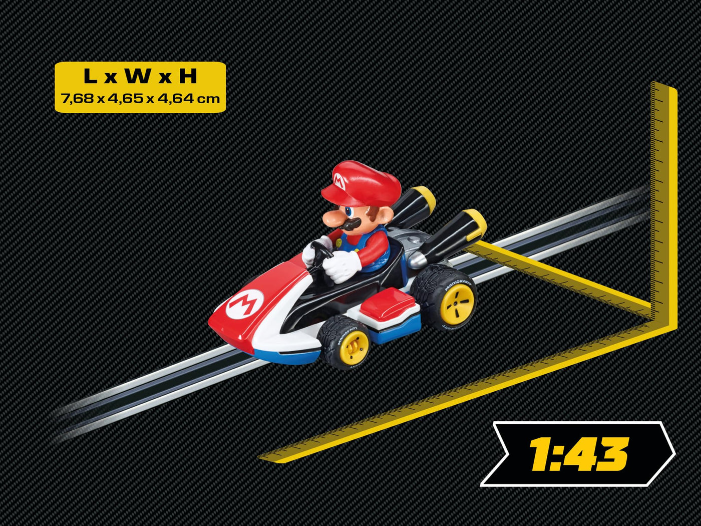 Carrera - 20064033 GO!!! Mario Kart - Mario I Rennbahnen und lizensierte Slotcars | bis zu 2 Spieler | Für Jungs und Mädchen ab 6 Jahren & Erwachsene