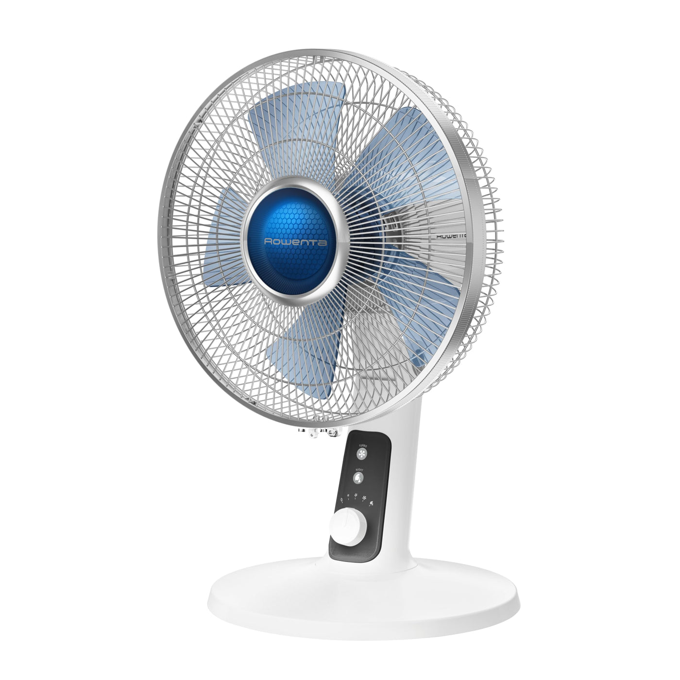 Rowenta VU2731 Turbo Silence Extreme+ Tischventilator | leistungsstark | leise mit nur 38 dB(A) | geringer Energieverbrauch | 4 Geschwindigkeiten | automatische Oszillation | sicher | Weiß