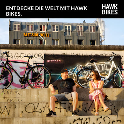 HAWK Trekking Gent Super Deluxe Plus Fahrrad Herren inkl. Tasche I Trekkingrad mit Gates Riemenantrieb & 8-Gang Nabenschaltung I Allrounder