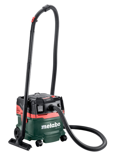metabo Allessauger ASA 20 L PC -1200 W, 20 l Behälter, Staubklasse L - Nass-/Trockensauger mit integrierte Filterabreinigung, Gerätesteckdose, Antistatik, Mobil - 5,5 m Kabellänge