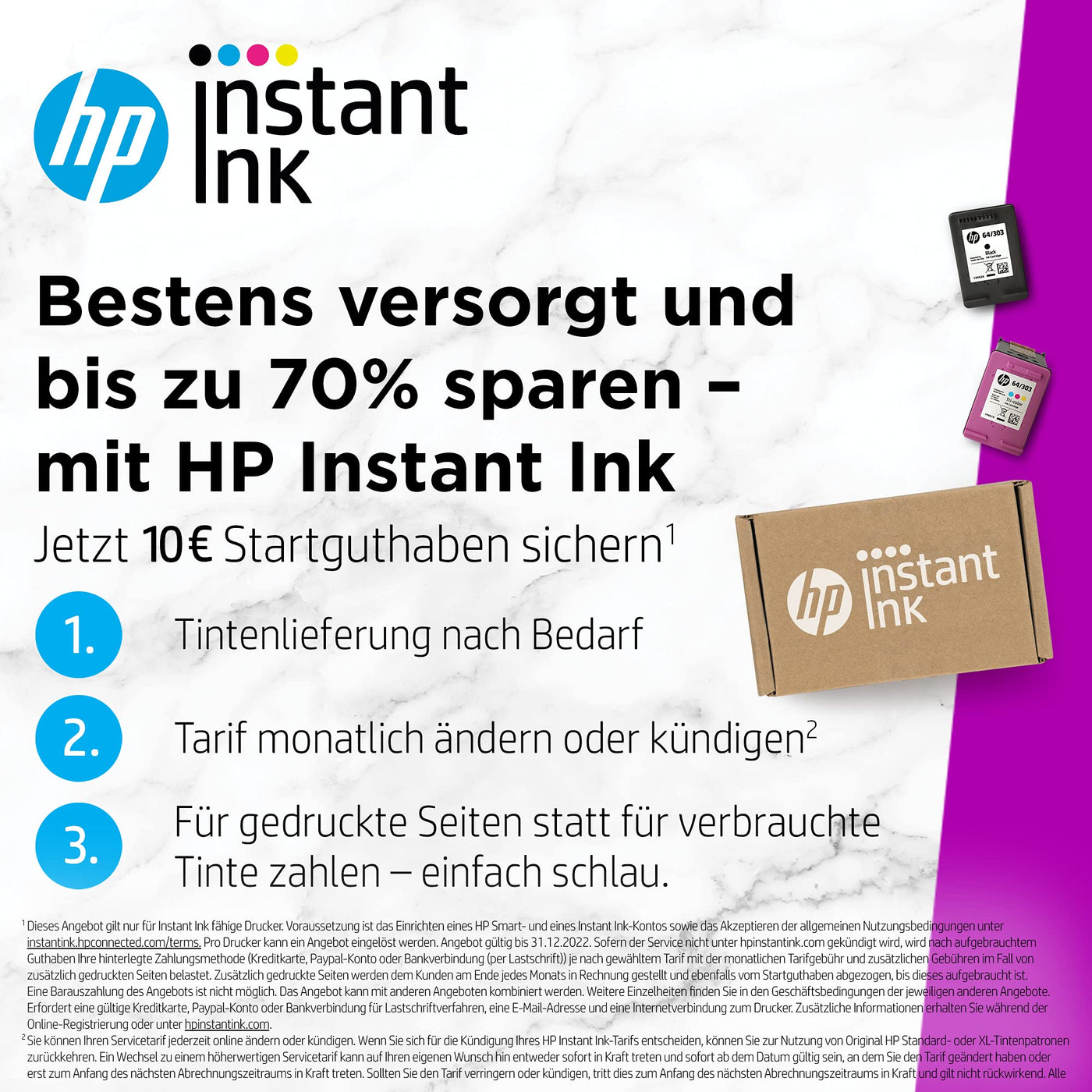HP 305 (3YM61AE) Original Druckerpatrone Schwarz für HP DeskJet 27xx, 41xx, HP ENVY 60xx, 64xx