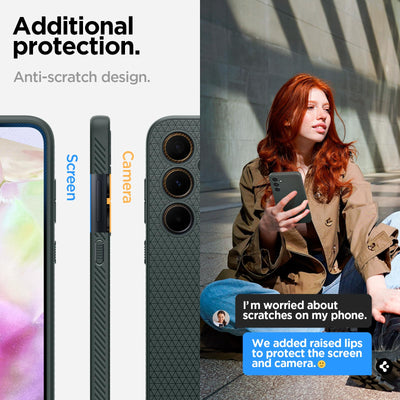 Spigen Liquid Air Hülle Kompatibel mit Samsung Galaxy A35 5G -Grün