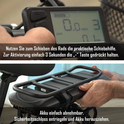 TELEFUNKEN E-Bike Elektrofahrrad Alu, mit 7-Gang Shimano Nabenschaltung, Pedelec Citybike leicht mit Fahrradkorb, 250W und 13Ah, 36V Lithium-Ionen-Akku, 28 Zoll, RC657 Multitalent anthrazit
