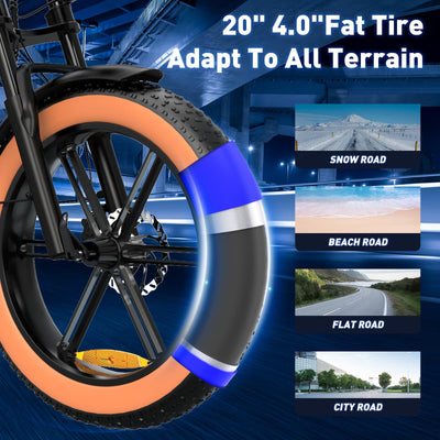 COLORWAY Elektrofahrräder –20 Zoll Offroad EBike, 250W Motor und 48V 15Ah Akku – leistungsstarkes elektrisches Pendlerfahrrad für Unisex-Erwachsene, 7-Gang, die Reichweite beträgt 45–100 km.