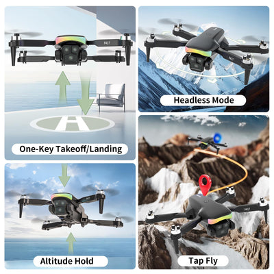 Drohne mit Kamera für Kinder & Anfänger,LED Leiste1080P HD Dual-Kamera 90° Einstellbar,Optische Flussortung,Modulare Batterie,APP-Fernbedienung,Ein-Start/Landung,für Jungen & Mädchen,Handtasche
