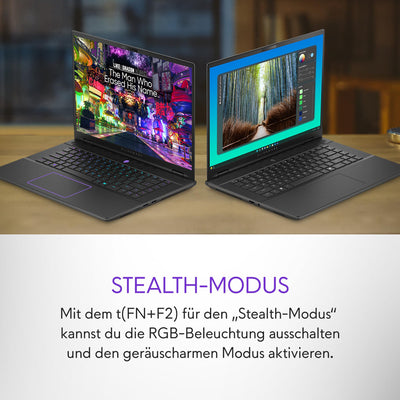 Alienware m16 R2 Gaming Laptop - 16" QHD+ 240Hz, Intel Core Ultra 7 Series 1, 16GB RAM, 1TB SSD, NVIDIA GeForce RTX 4060, Windows 11 Home, German AlienFX Keyboard - Dark Metallic Moon