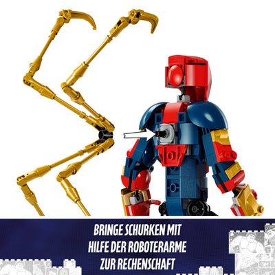 LEGO Marvel Iron Spider-Man Baufigur, Superhelden-Actionspielzeug für Kinder ab 8 Jahren, Jungen & Mädchen, Set mit Rüstung, baubares Modell, Avengers Geschenk-Idee für Fans der Marvel Filme 76298