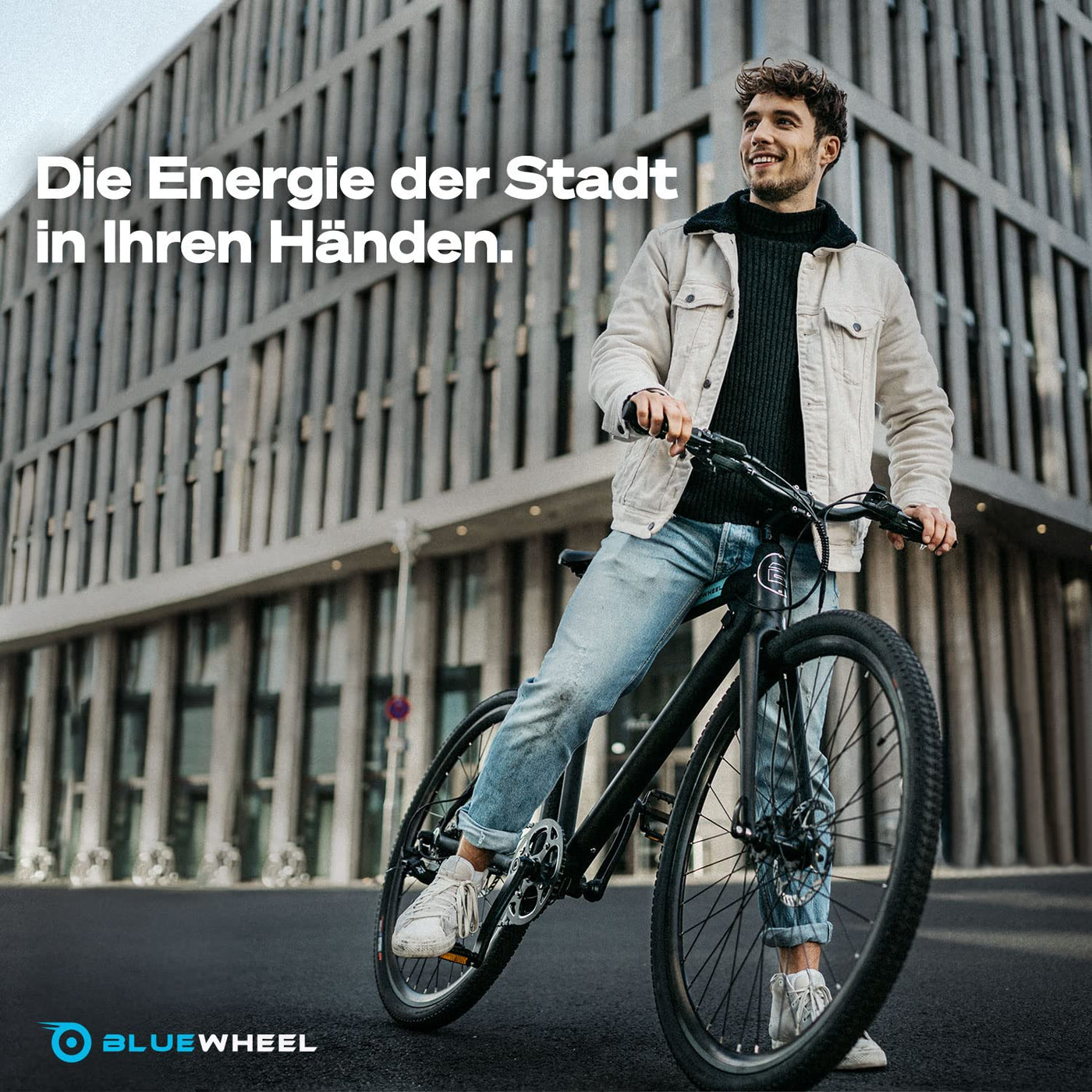 BLUEWHEEL City E-Bike 28" Leichtgewicht I Deutsche Qualitätsmarke | EU-konform E-Fahrrad | 7 Gänge, 250 W Hinterradmotor für 25 km/h | Elektrofahrrad mit App, integr. (BUTEO)