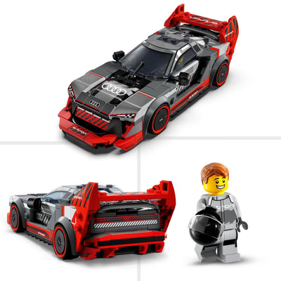LEGO Speed Champions Audi S1 e-tron Quattro Rennwagen Set mit Auto-Spielzeug zum Bauen, Spielen und Ausstellen, Modellauto für Kinder, Geschenk für 9-jährige Jungs und Mädchen 76921