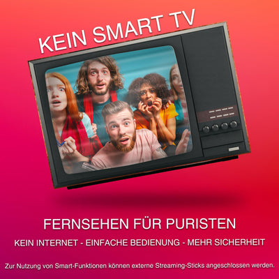Telefunken XH24O550M Fernseher 24 Zoll HD-ready LED TV mit 60 cm Bildschirmdiagonale und integriertem Triple-Tuner, schwarz
