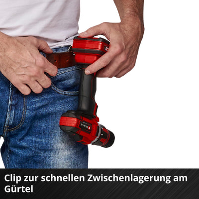 Einhell Akku-Bohrschrauber TE-CD 18/40 Li-Solo Power X-Change (Lithium-Ionen, 18 V, 40 Nm max. Drehmoment auf 21 Stufen, 2-Gang-Getriebe zum Bohren + Schrauben, Drehzahl-Elektronik, LED-Licht)