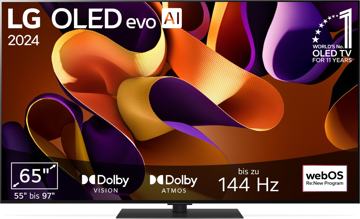 LG OLED65G49LS TV 65" (165 cm) OLED evo Fernseher (α11 4K AI-Prozessor, webOS 24, Dolby Vision, bis zu 120Hz) [Modelljahr 2024]